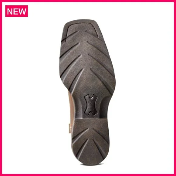 Men's Western Boots Lightweight Leather Square Toe Work Everyday Wear